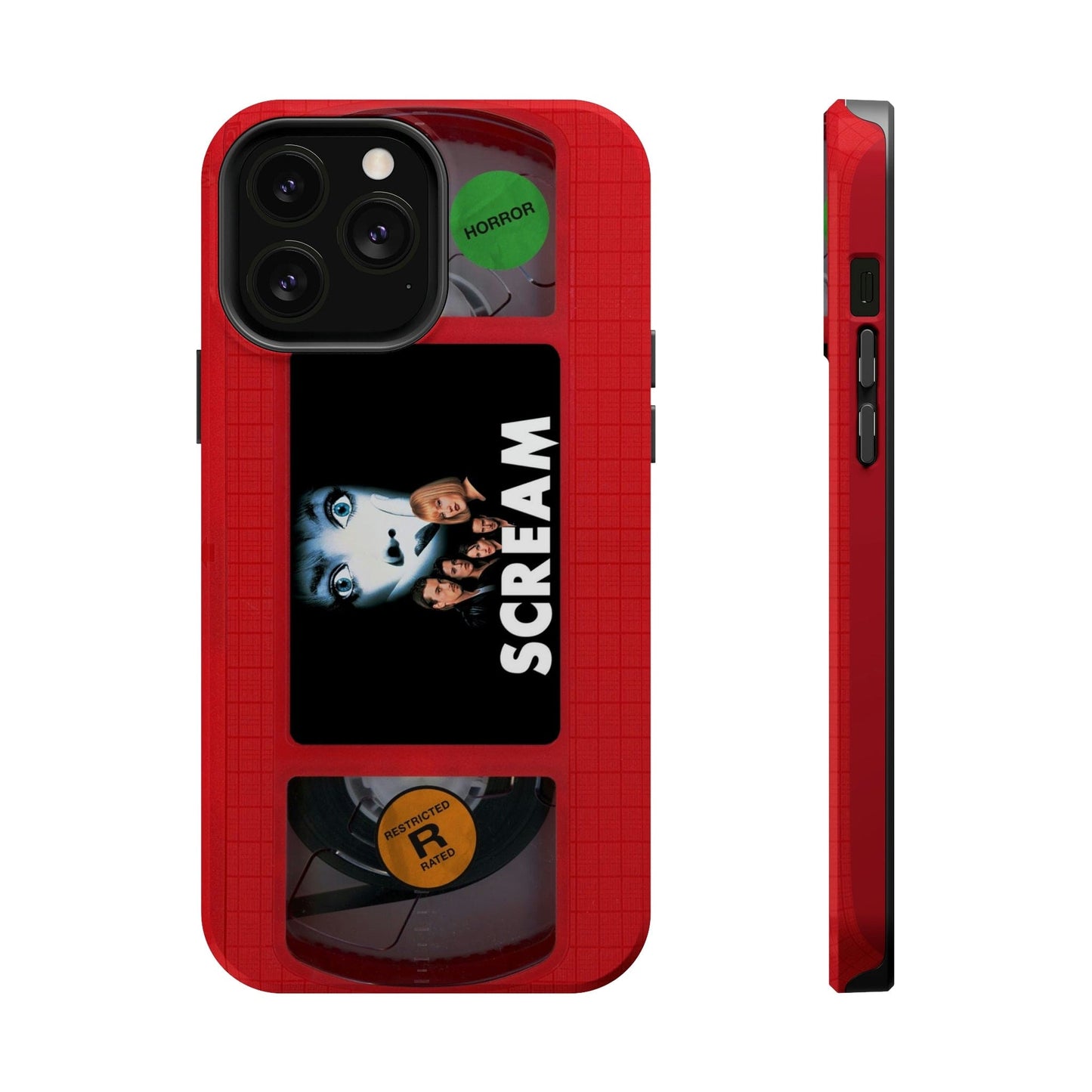 Scream Red MagSafe Impact Resistant VHS Phone Case