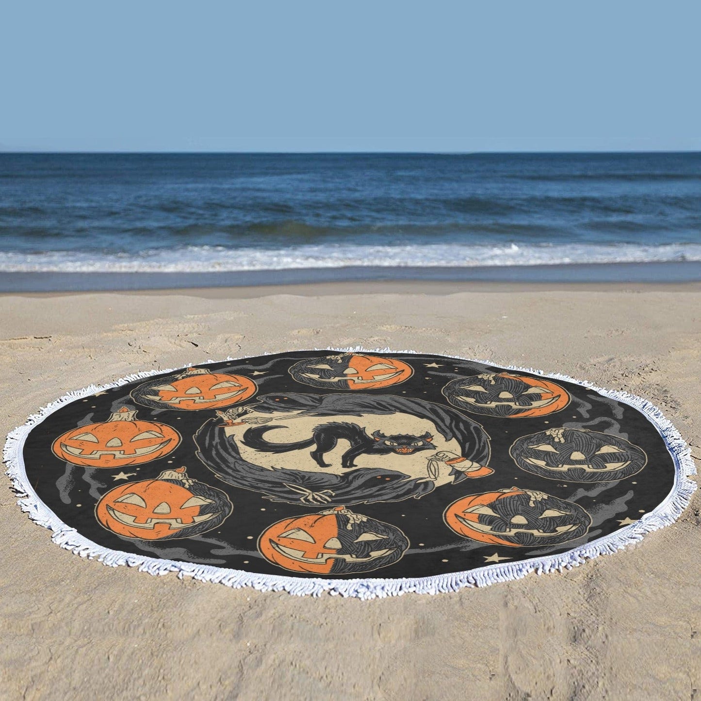 Pumpkin Moonphase Shawl Towel