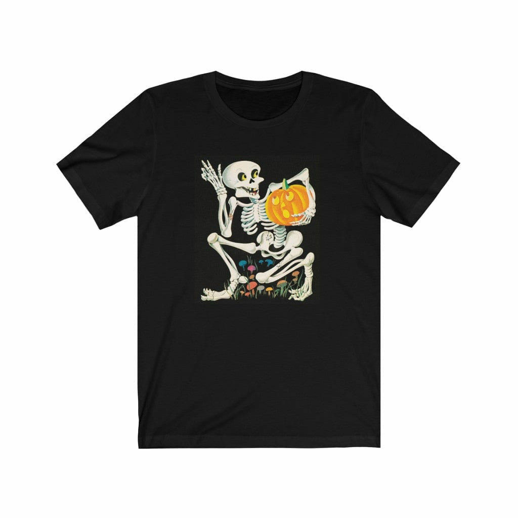 Retro Skelly with Pumpkin Tee