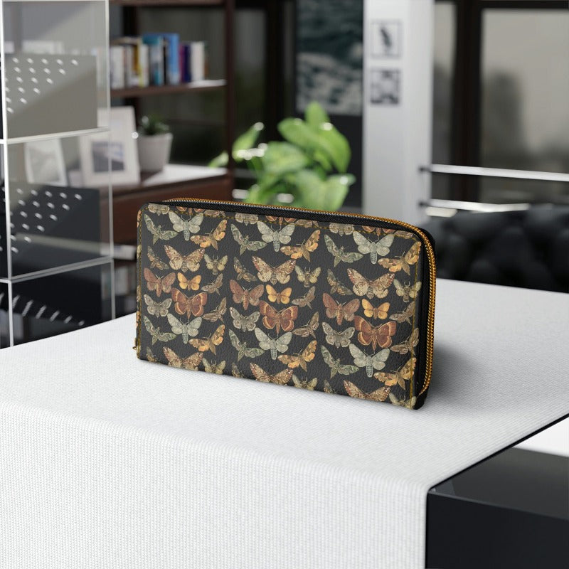 Moth Print Vegan Wallet