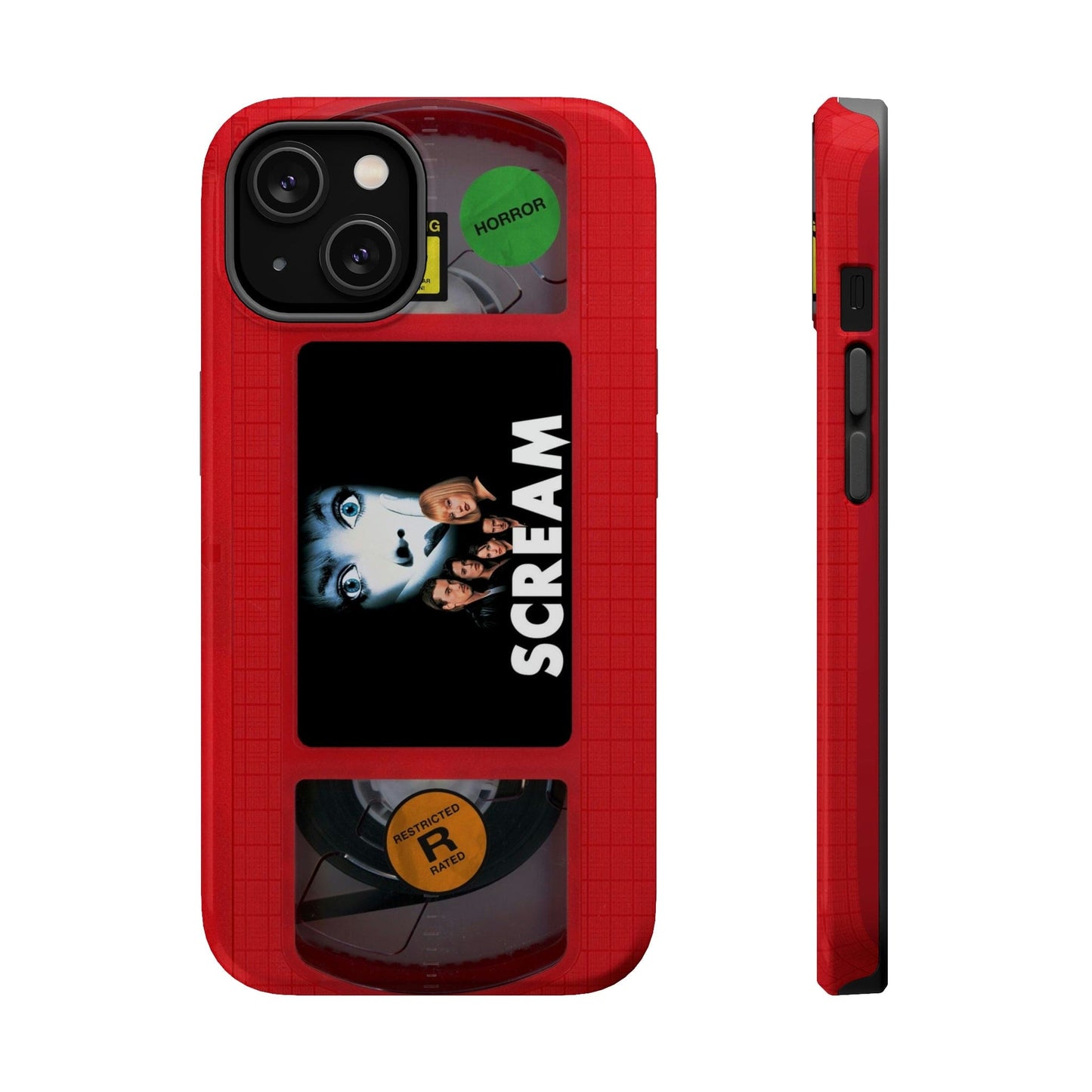 Scream Red MagSafe Impact Resistant VHS Phone Case