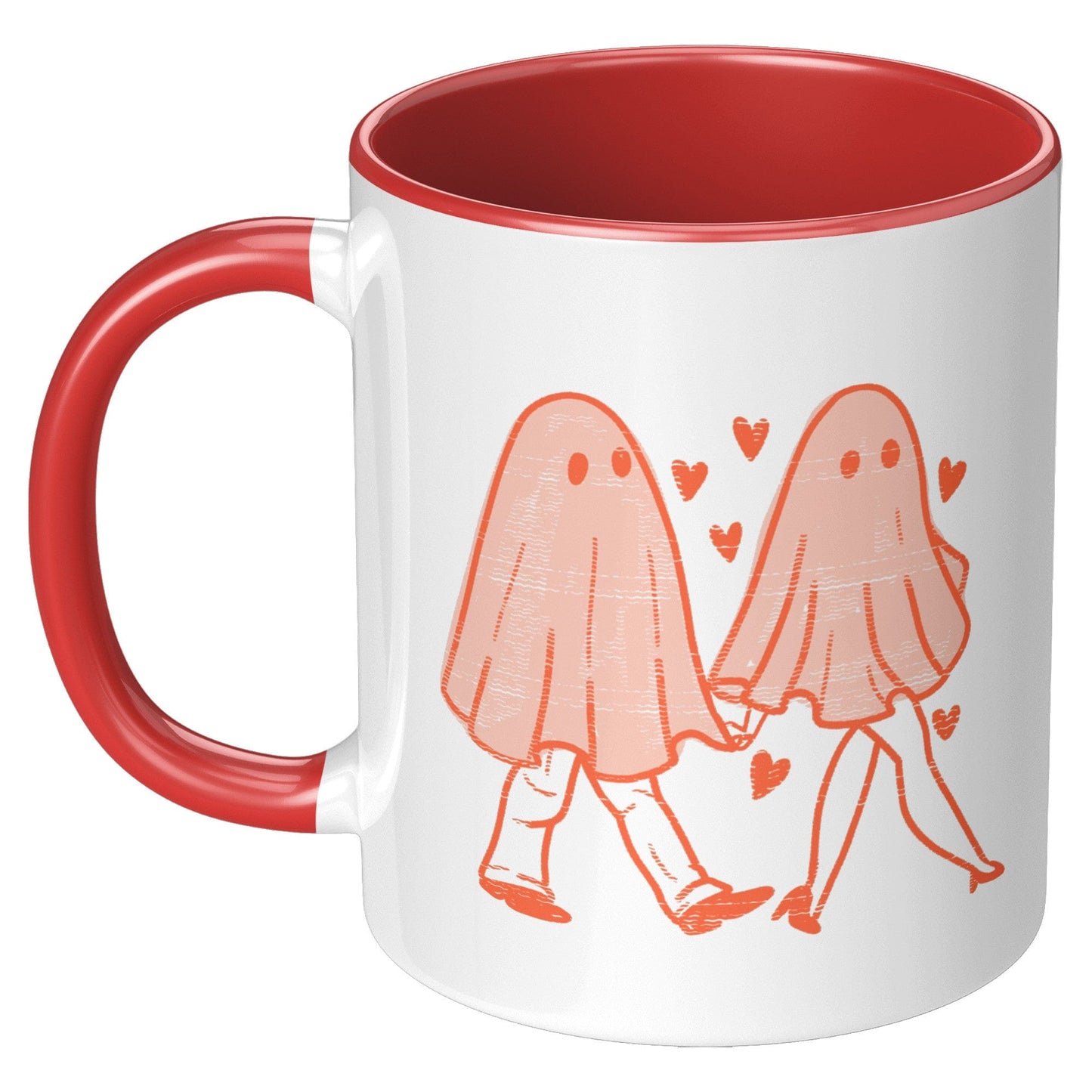 Ghost Lovers Red Accent Mug