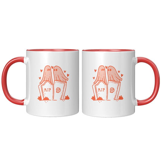 Graveyard Boo Red Accent Mug