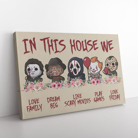 In this House Matte Canvas Wall Art