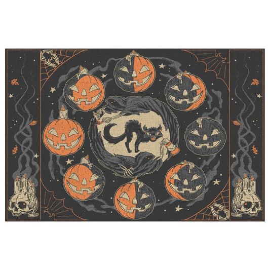 Jack O'Lantern Moon Phase Canvas Art