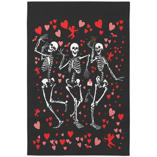 Valloween Skeleton Garden Flag