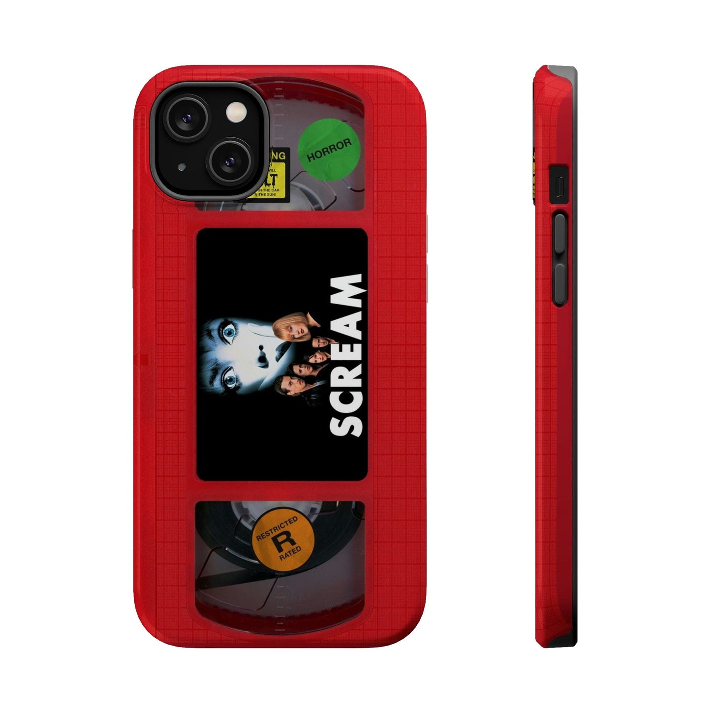 Scream Red MagSafe Impact Resistant VHS Phone Case