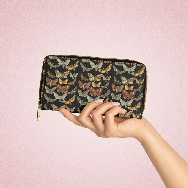Moth Print Vegan Wallet
