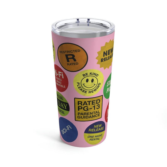 VHS Love 20oz Tumbler in Pink