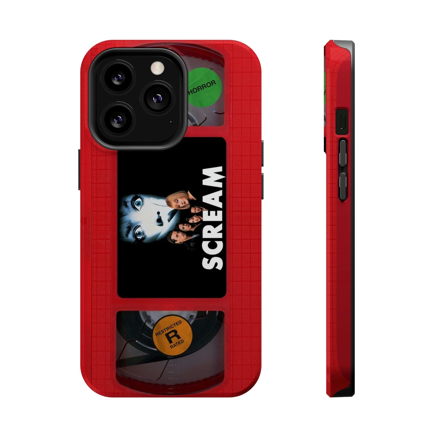 Scream Red MagSafe Impact Resistant VHS Phone Case