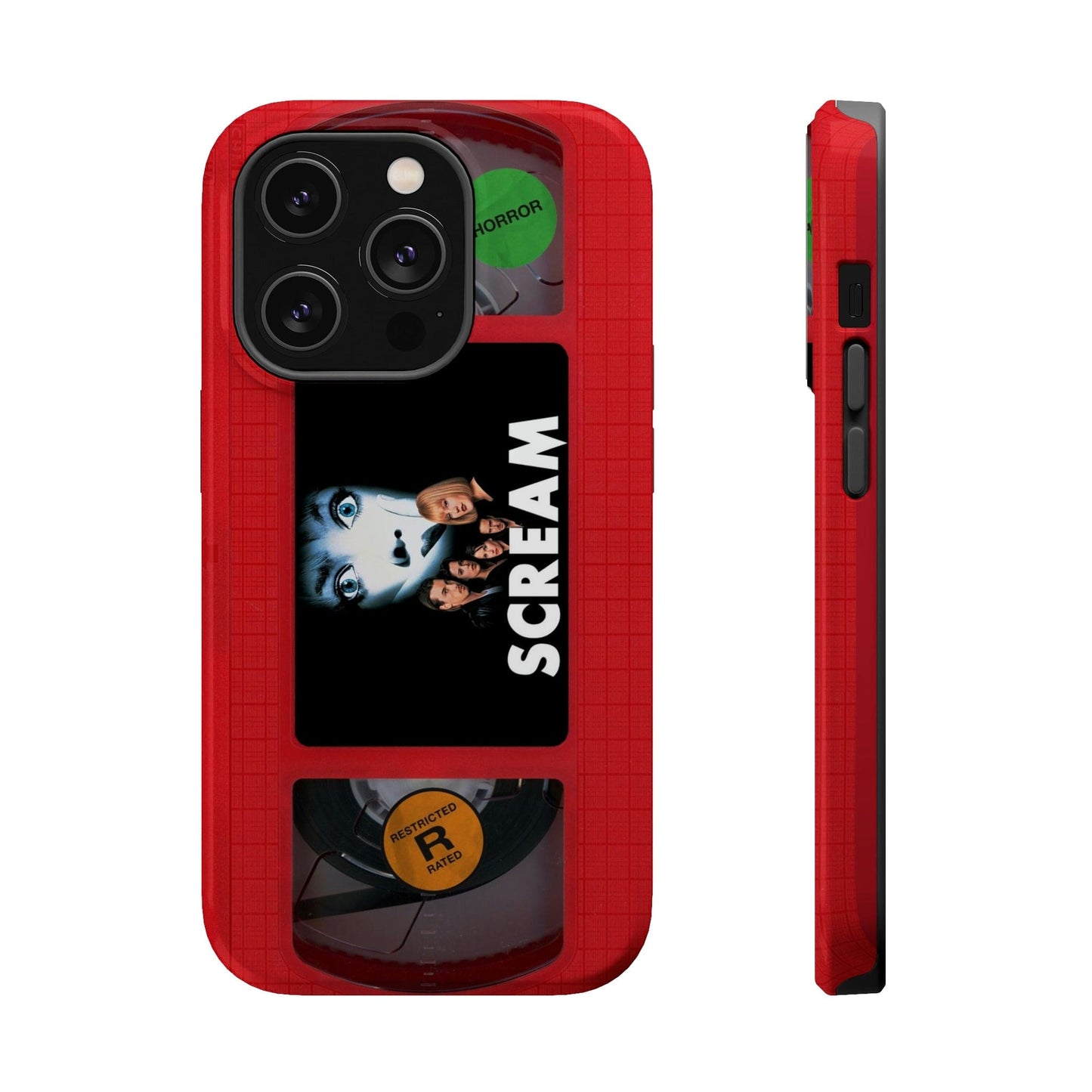 Scream Red MagSafe Impact Resistant VHS Phone Case