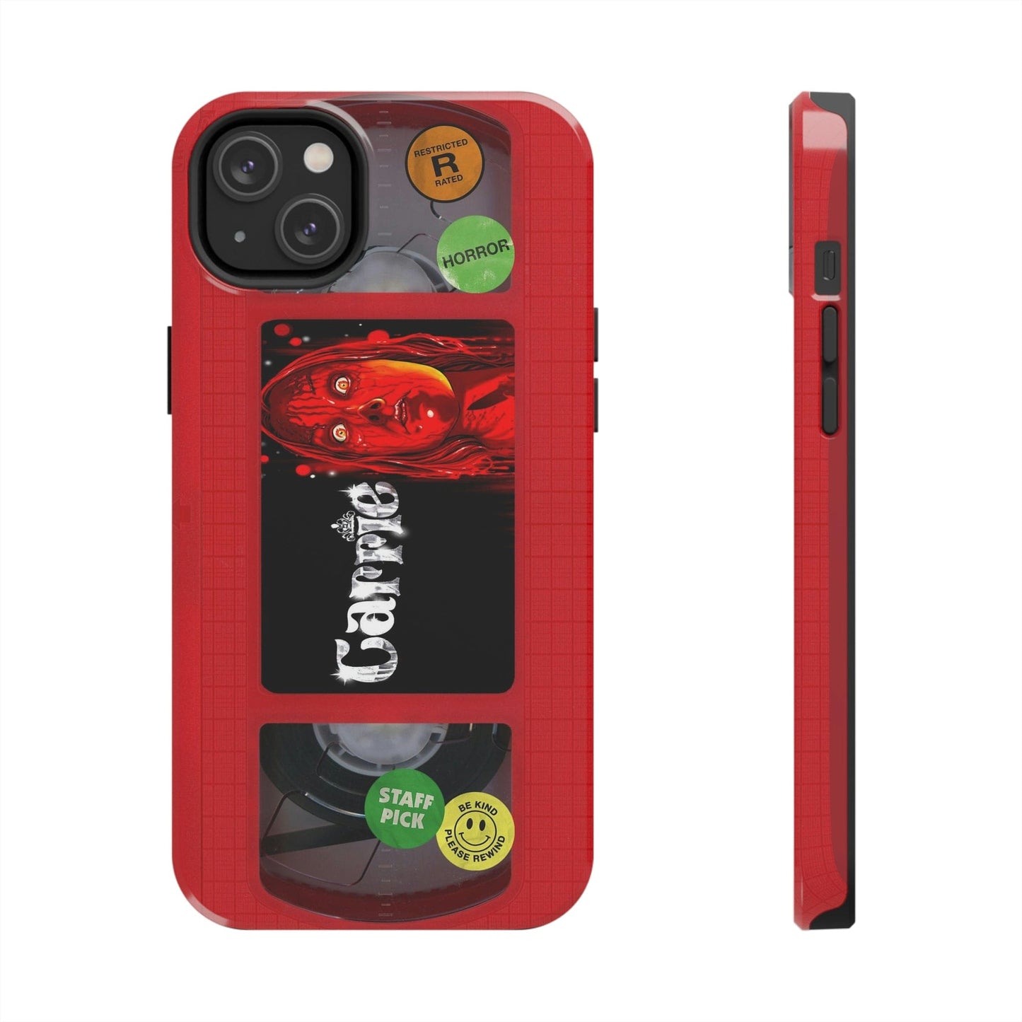 Carrie Red Edition Impact Resistant VHS Case for iPhone 14 Models