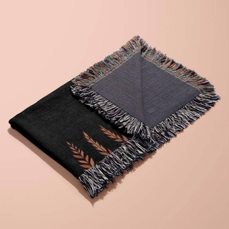Ghost Couple Personalized Woven Blanket
