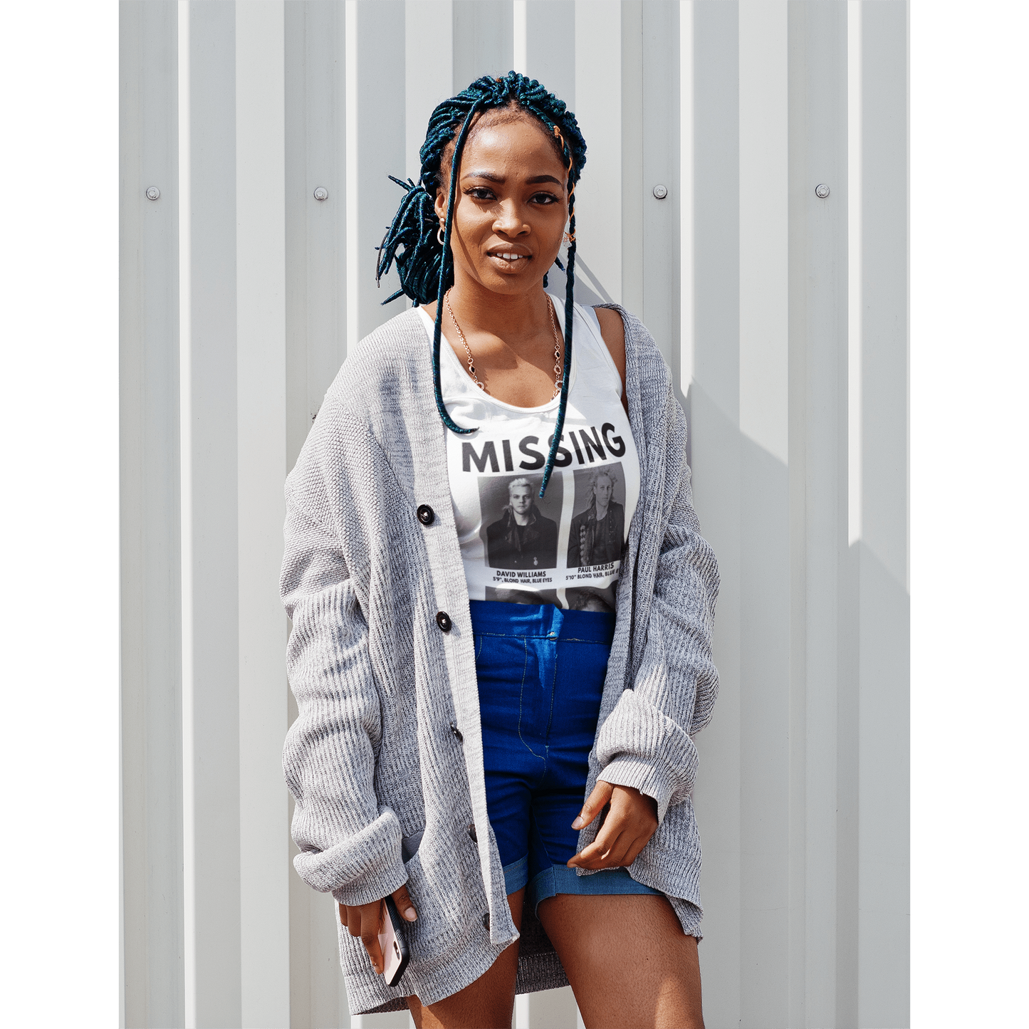 Santa Carla Missing Poster Racerback Tank