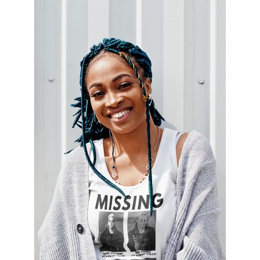 Santa Carla Missing Poster Racerback Tank