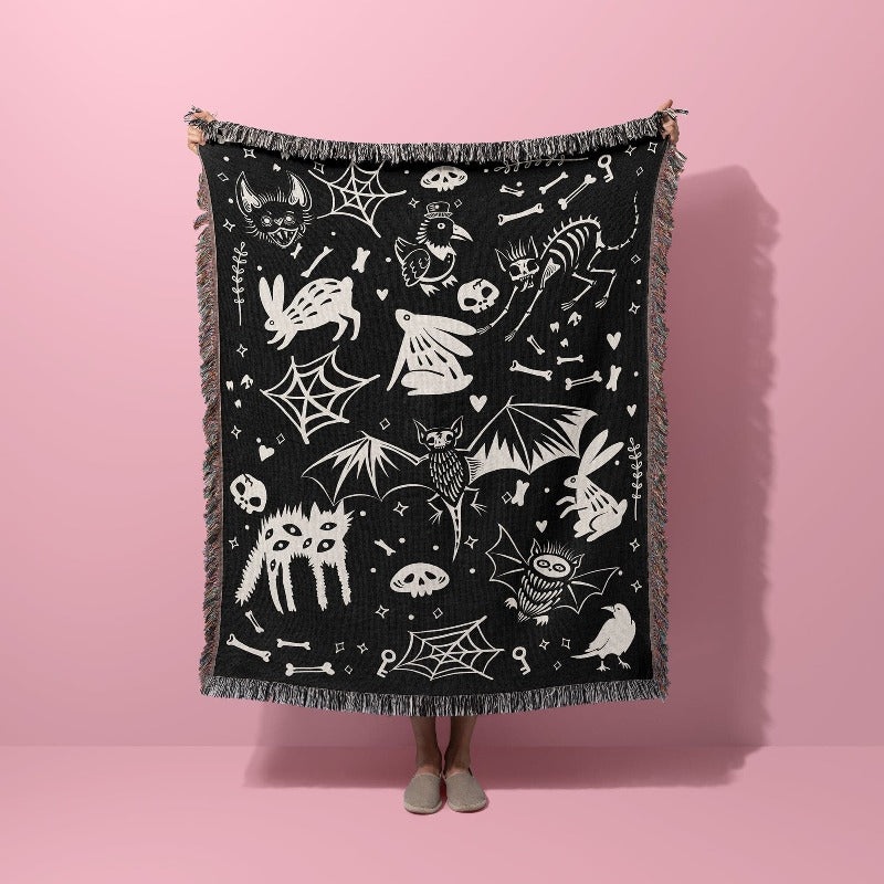 Spooky Stuff Woven Blanket