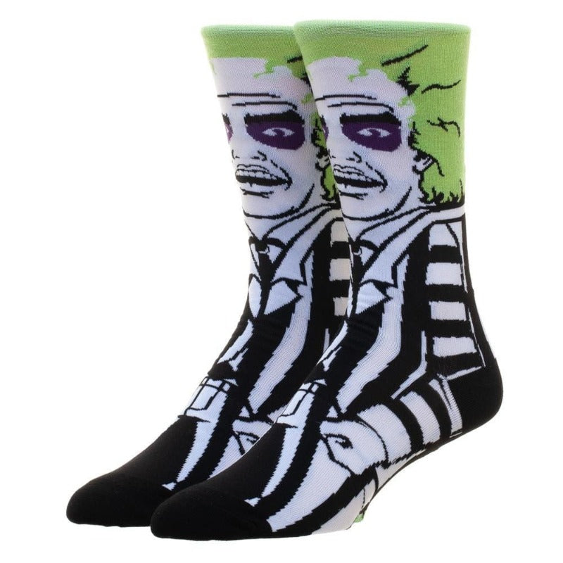 Beetlejuice Wrap Around Character Socks