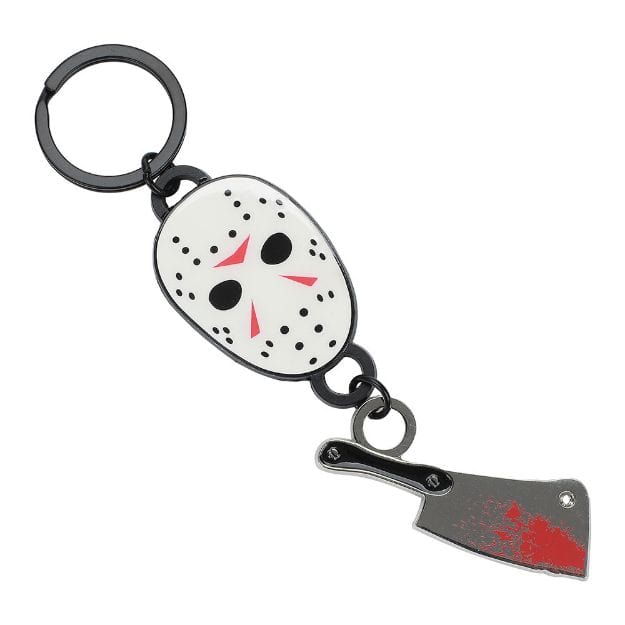 Friday the 13th Mask and Bloody Cleaver Keychain