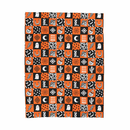 Western Halloween Velveteen Plush Blanket