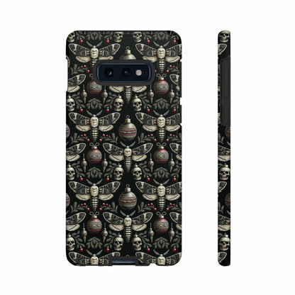 Dark Moth and Skull Holiday Phone Case