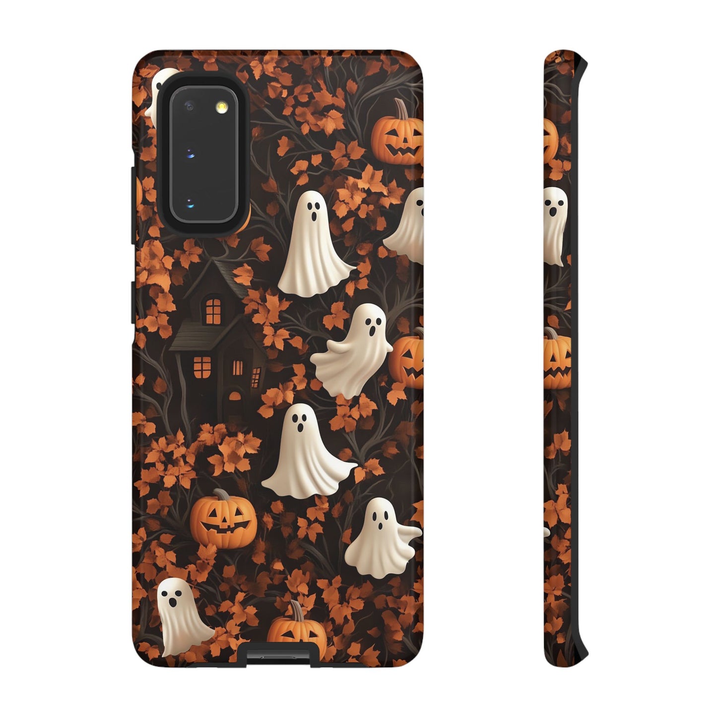 Halloween Ghosts & Autumn Leaves 3D Effect Phone Case