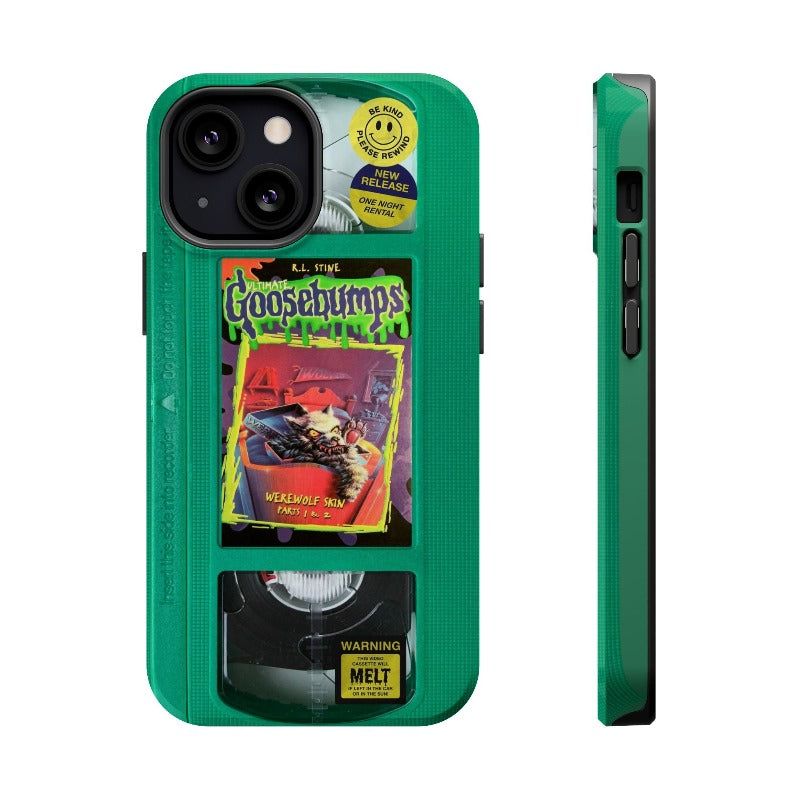 Green Goosebumps MagSafe VHS Phone Case