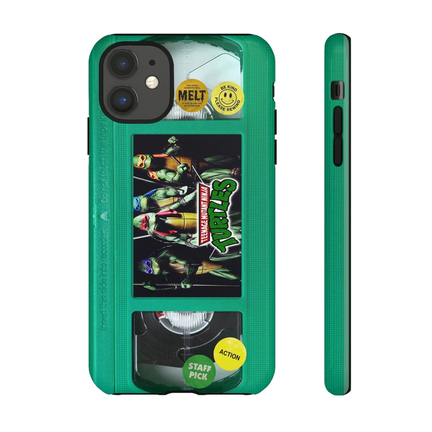 Teenage Turtles Green Impact Resistant VHS Phone Case