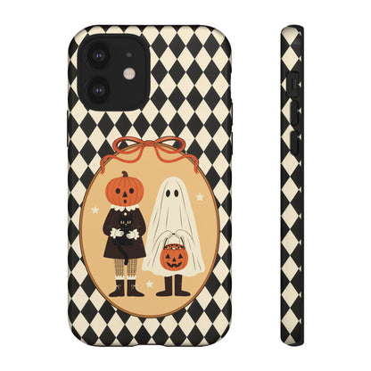 Retro Halloween Harlequin Impact Resistant Phone Case