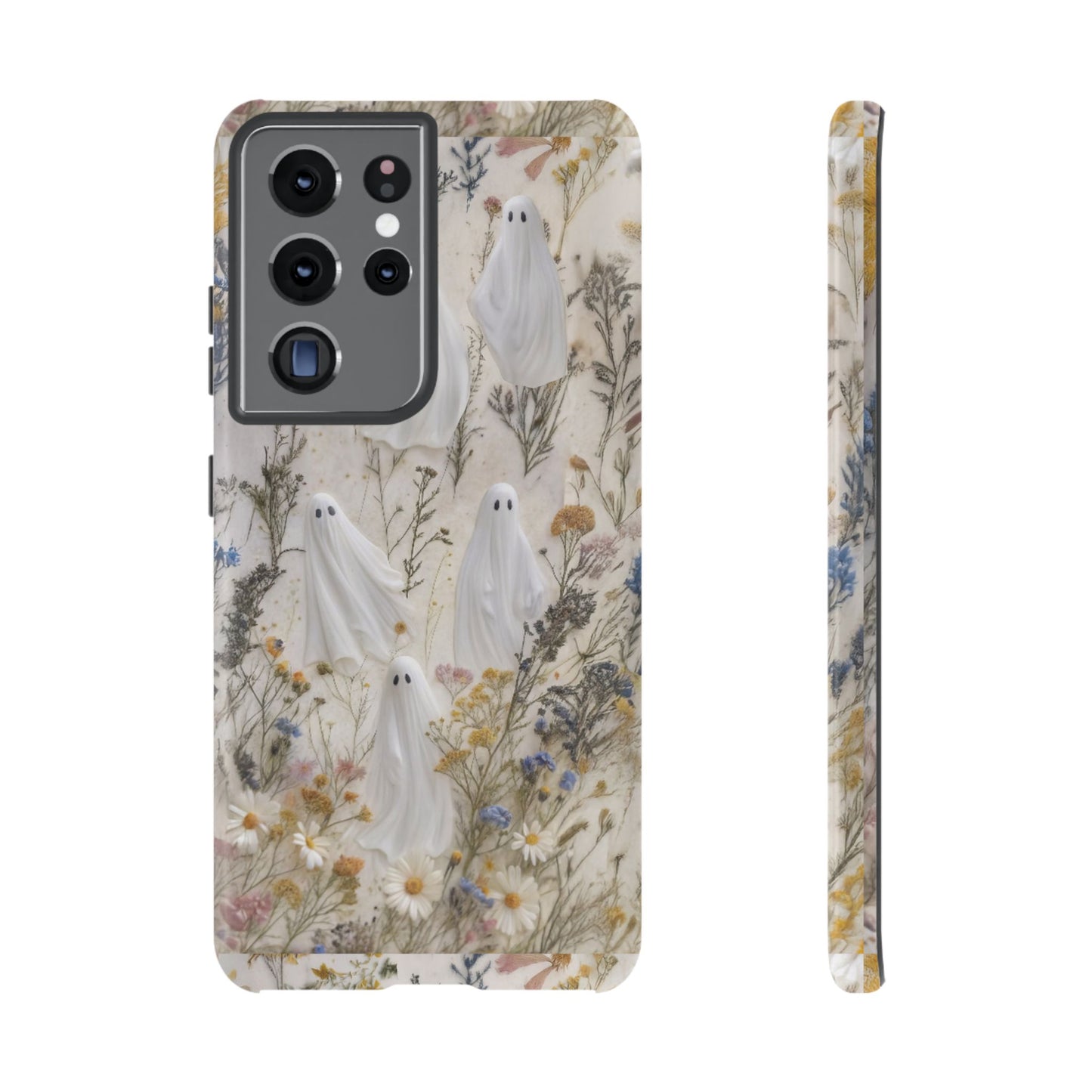 Pressed Floral Ghost Impact Resistant Phone Case