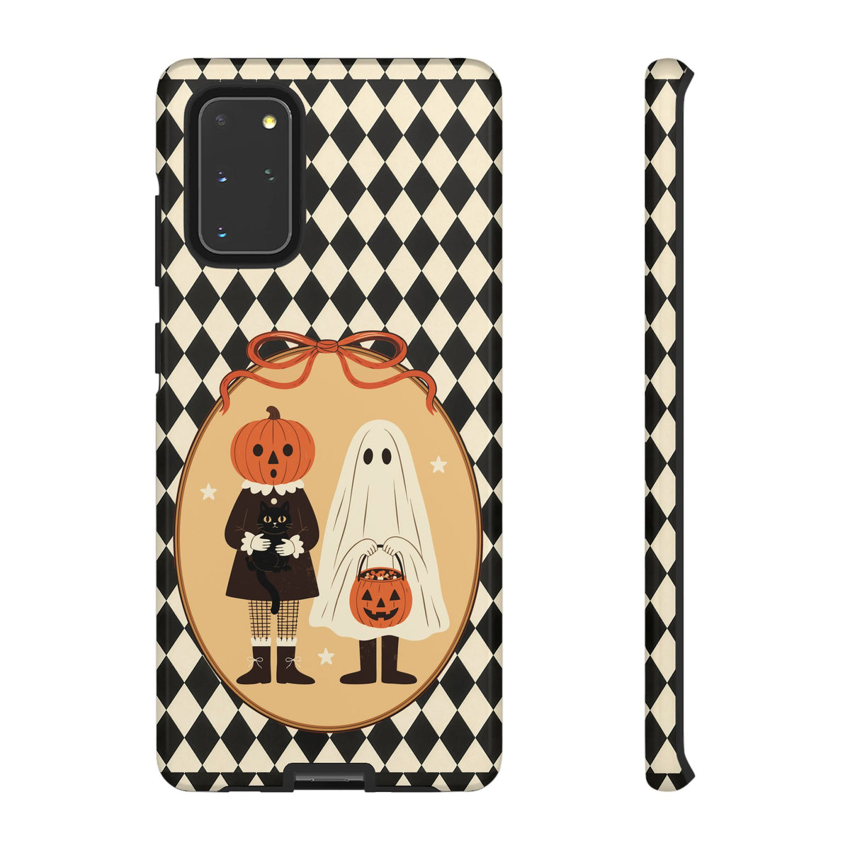 Retro Halloween Harlequin Impact Resistant Phone Case