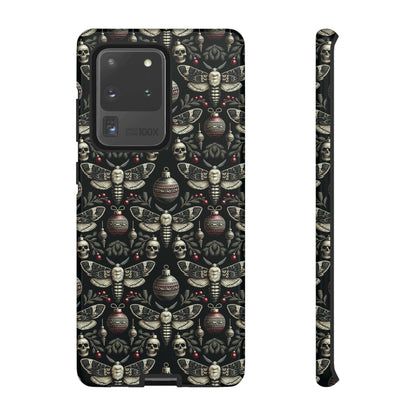 Dark Moth and Skull Holiday Phone Case