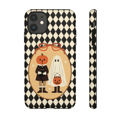 Retro Halloween Harlequin Impact Resistant Phone Case