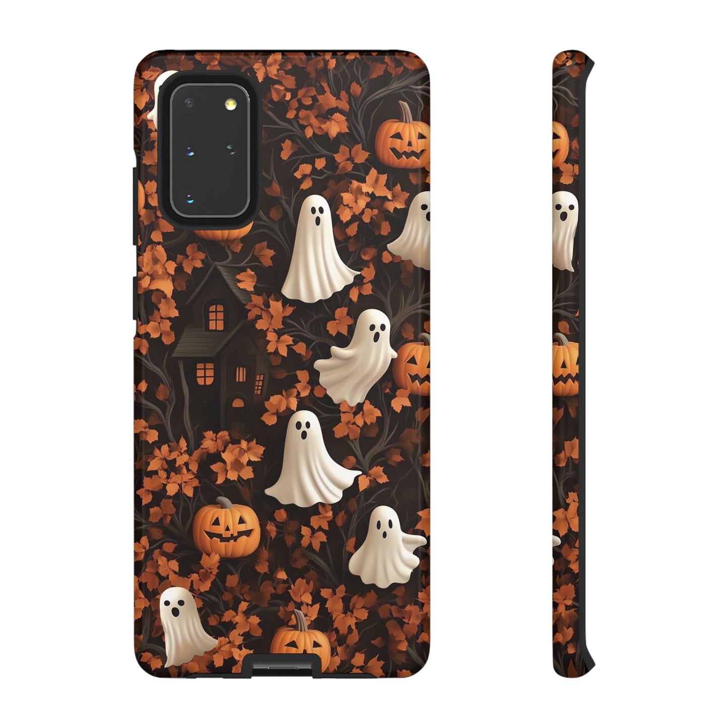 Halloween Ghosts & Autumn Leaves 3D Effect Phone Case