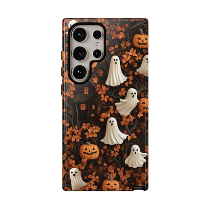 Halloween Ghosts & Autumn Leaves 3D Effect Phone Case