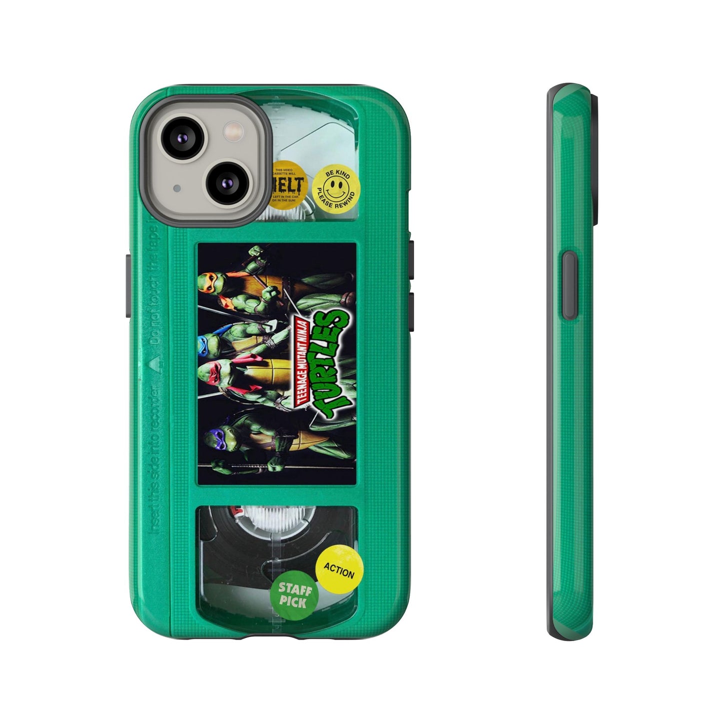 Teenage Turtles Green Impact Resistant VHS Phone Case