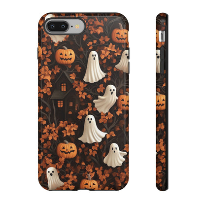 Halloween Ghosts & Autumn Leaves 3D Effect Phone Case