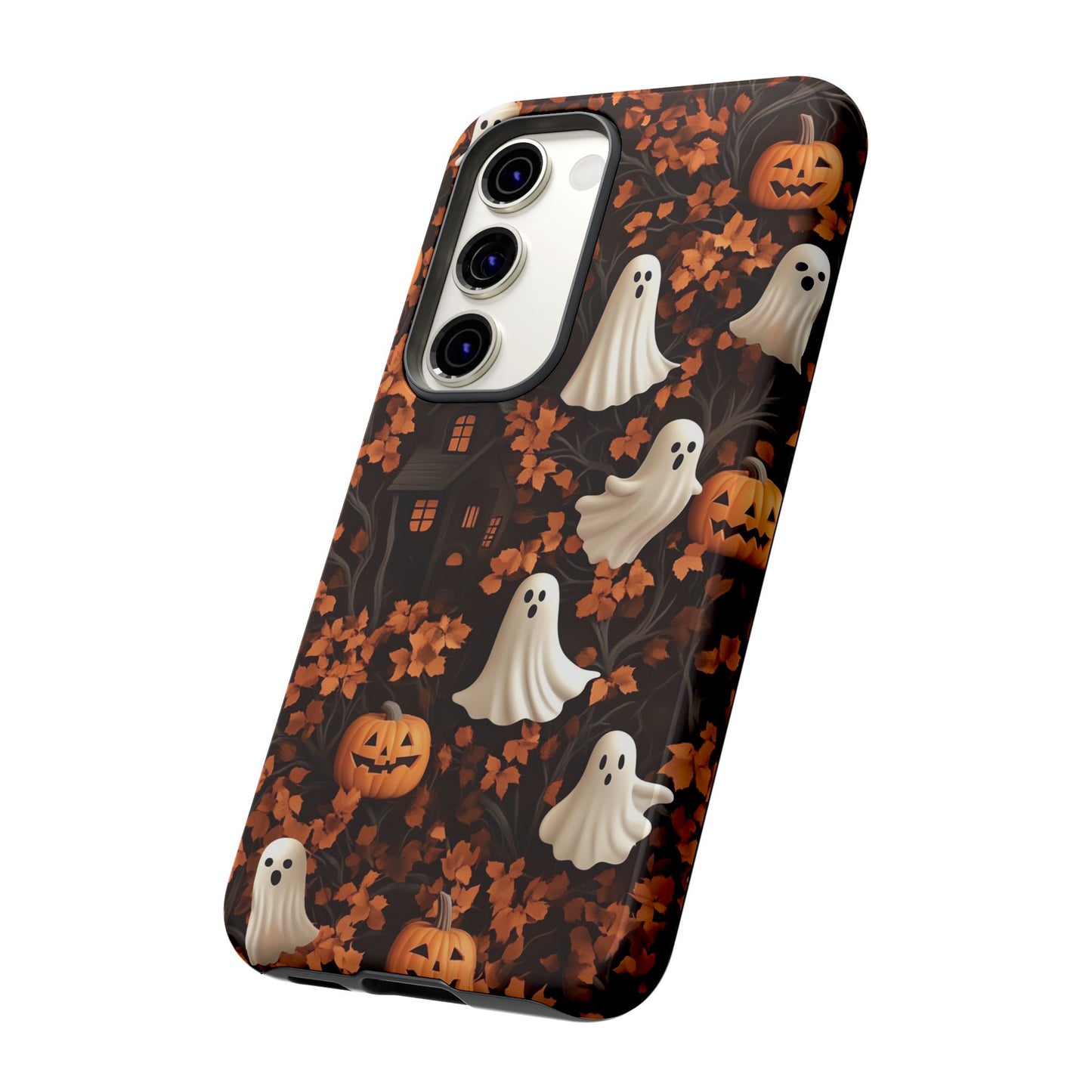 Halloween Ghosts and Leaves 3D Effect Phone Case