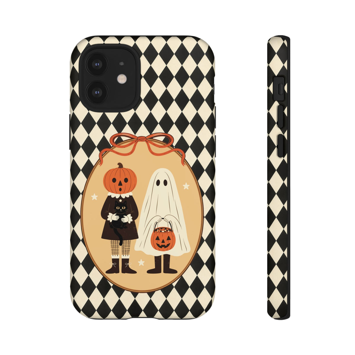 Retro Halloween Harlequin Impact Resistant Phone Case