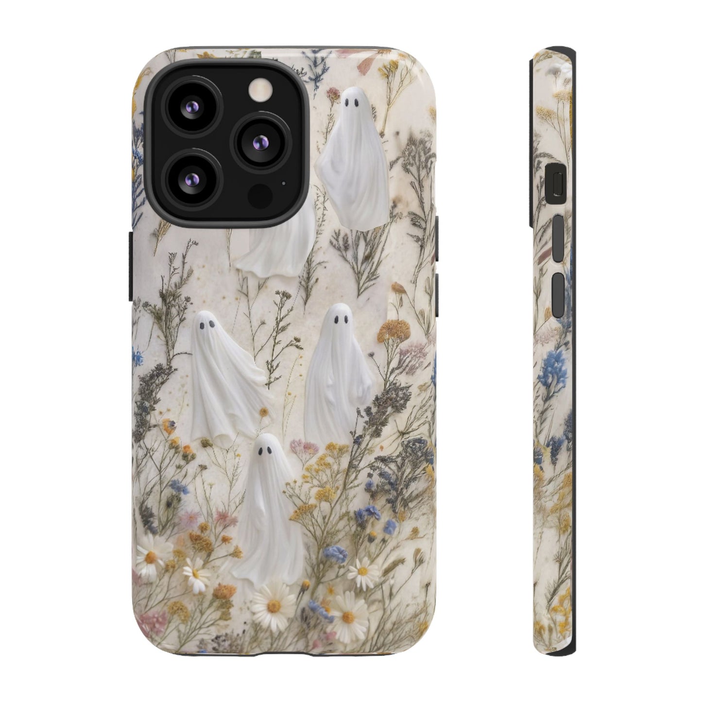 Pressed Floral Ghost Impact Resistant Phone Case