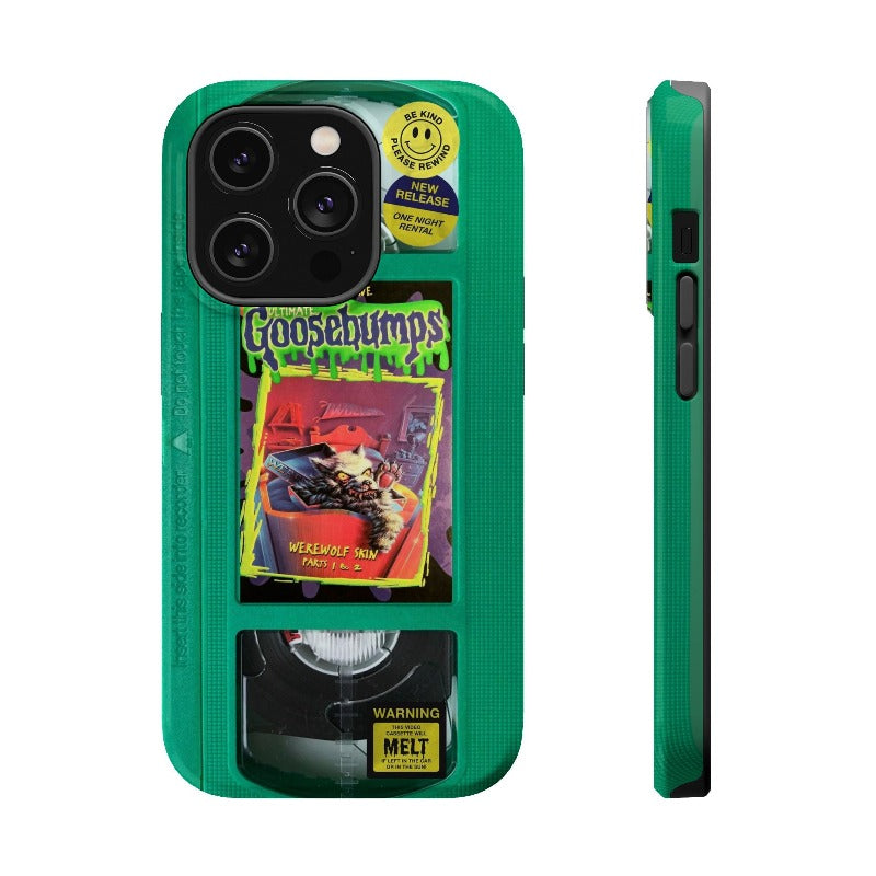 Green Goosebumps MagSafe VHS Phone Case