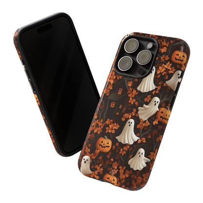 Halloween Ghosts and Leaves 3D Effect Phone Case