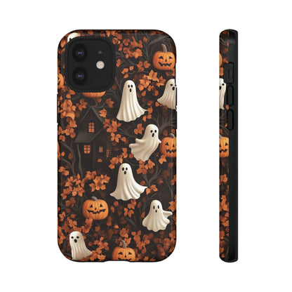 Halloween Ghosts & Autumn Leaves 3D Effect Phone Case