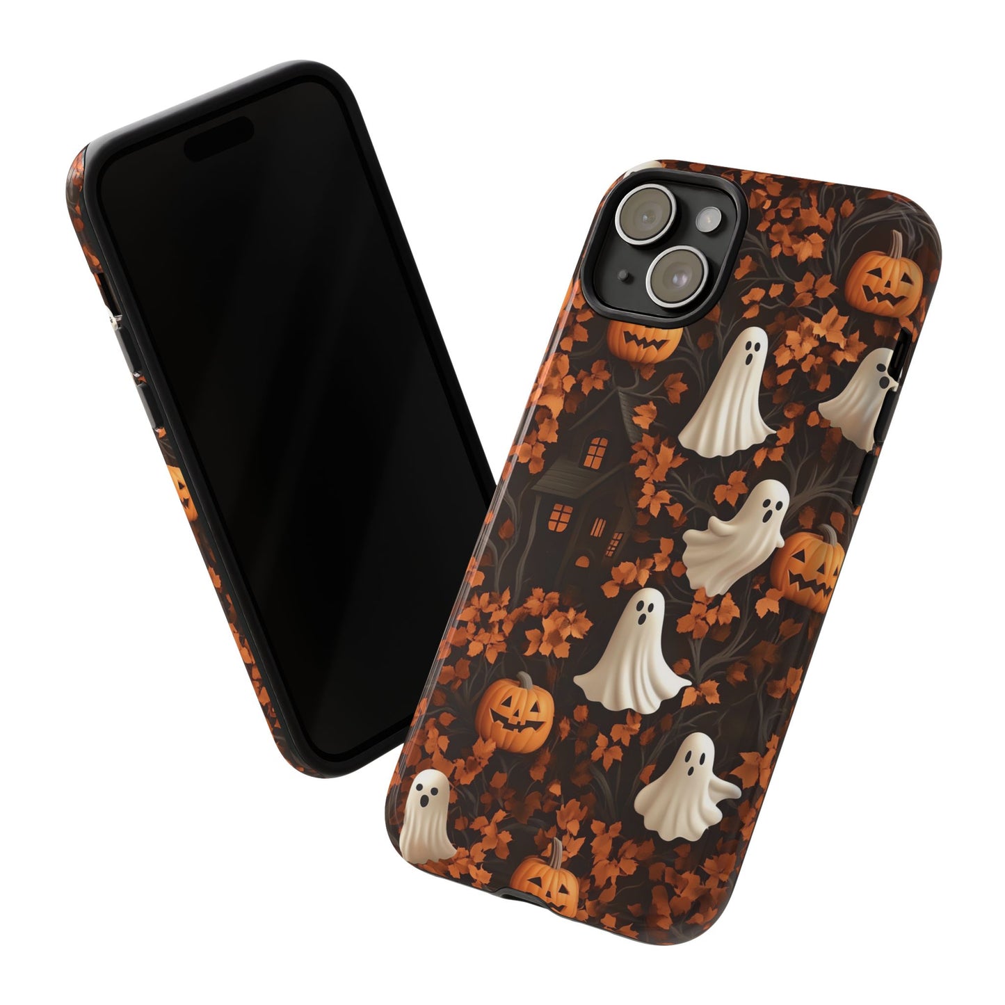 Halloween Ghosts and Leaves 3D Effect Phone Case