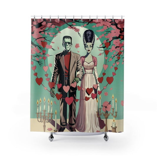 Frank and Bride Cherry Blossom Shower Curtain