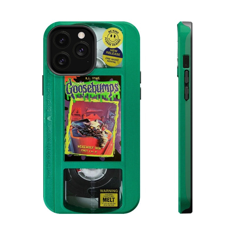 Green Goosebumps MagSafe VHS Phone Case