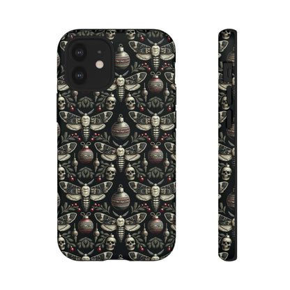 Dark Moth and Skull Holiday Phone Case