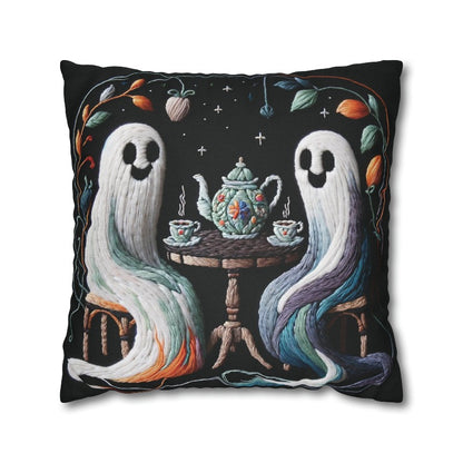 Ombre Ghosts Drinking Tea Pillow Case
