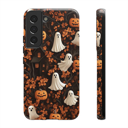 Halloween Ghosts & Autumn Leaves 3D Effect Phone Case