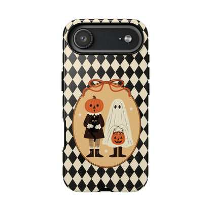 Retro Halloween Harlequin Impact Resistant Phone Case