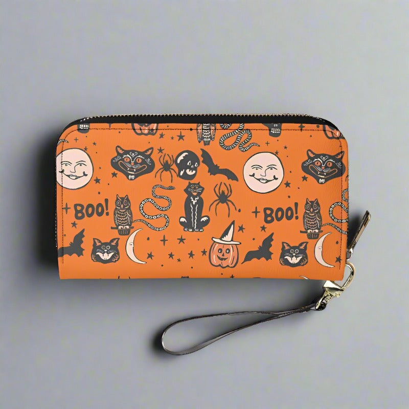 Vintage Halloween Vegan Leather Wallet